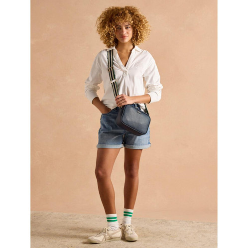 Navy Joules Trent Cross Body Bag On Model