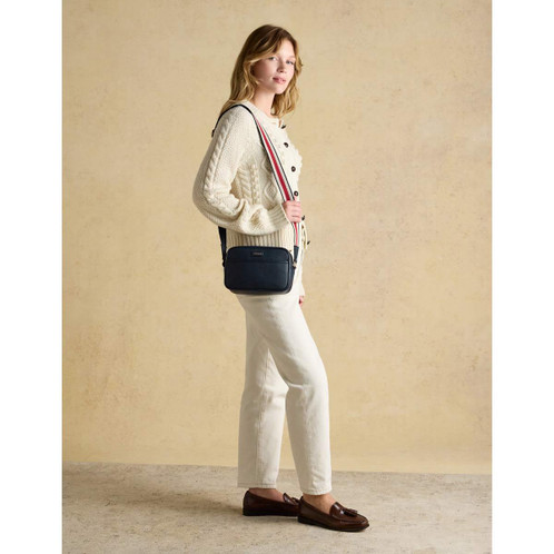 Navy Joules Trent Cross Body Bag On Model Full Length