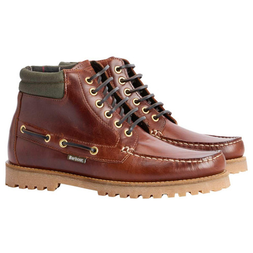 Mahogany Barbour Mens Tiller Moccasin Boot