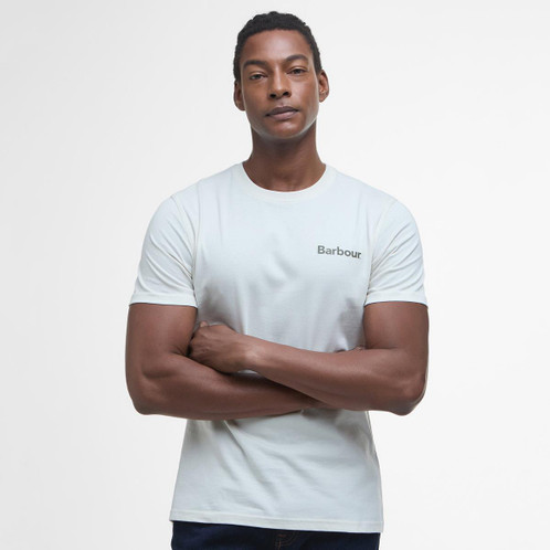 Antique White Barbour Mens Camber Graphic T-Shirt Front
