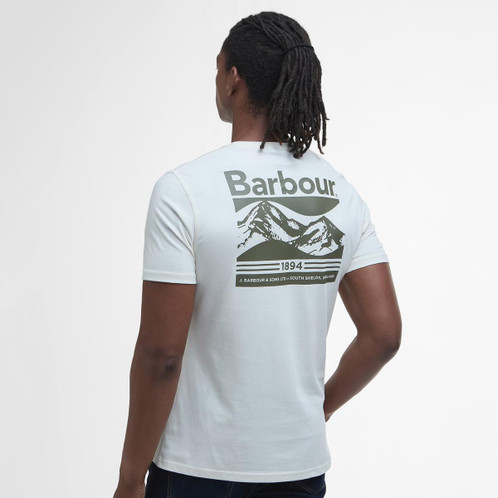 Antique White Barbour Mens Camber Graphic T-Shirt Back