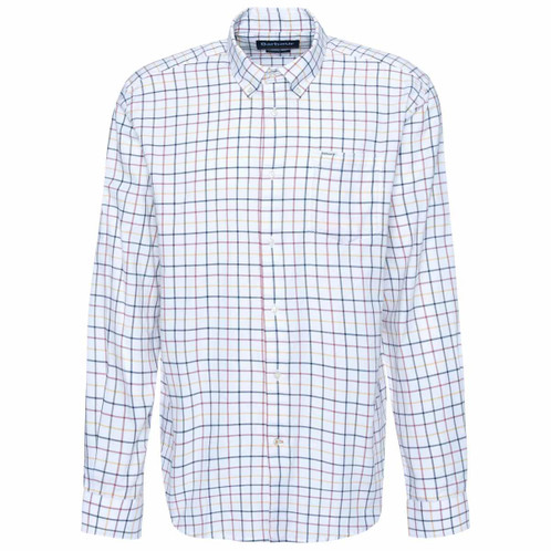 Pine Green Barbour Mens Caswell Tattersall Regular Fit Shirt