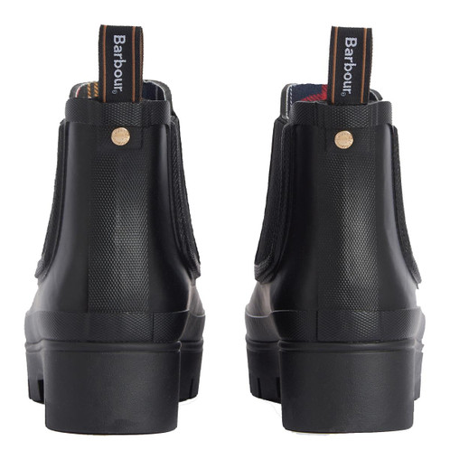 Black Barbour Womens Halton Chelsea Welly Back