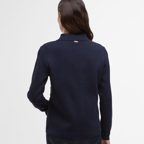 Navy Barbour Womens Hollies Knitted Cardigan Back