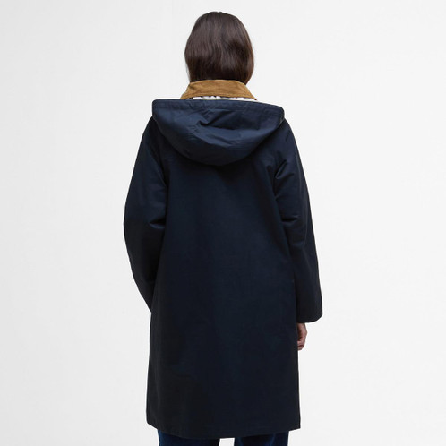 Dark Navy Barbour Womens Jema Showerproof Jacket Back Dark Navy Barbour Womens Jema Showerproof Jacket Back