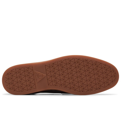 Navy Suede Clarks Mens Torford Tassel Shoe Sole