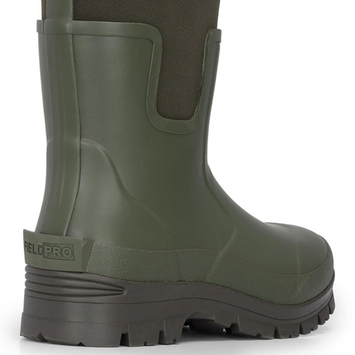 Field/Green Hoggs of Fife Mens Newport Neoprene 5mm Wellington back