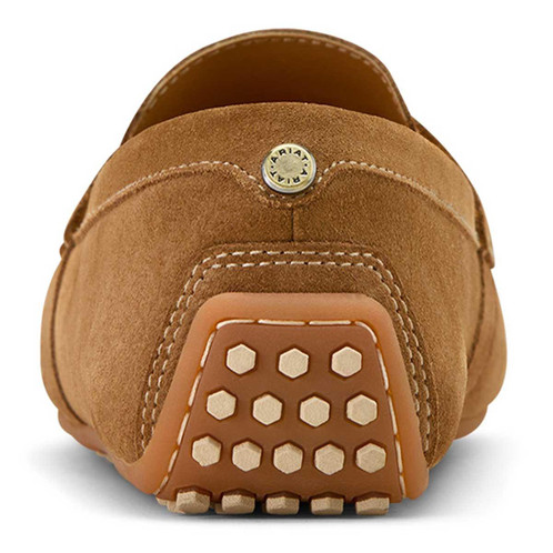 Caramel Suede Ariat Womens Selene Driving Moc Shoe Heel