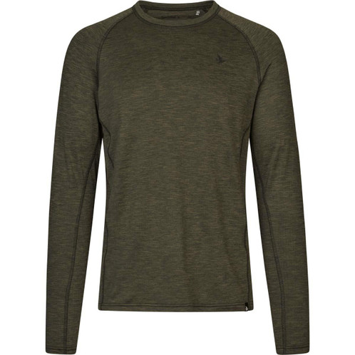 Pine Green Melange Seeland Mens Peak T-Shirt