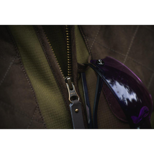 Light Pine Seeland Mens Wenlock Shooting Jacket Zip Detail