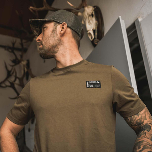Military Olive Seeland Mens Striker T-Shirt Lifestyle