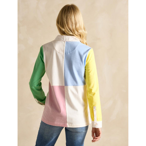Hotch Potch Joules Womens Falmouth Rugby Shirt On Model Rear