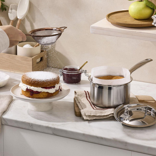 Le Creuset 3 Ply Stainless Steel 14cm Saucepan with Lid