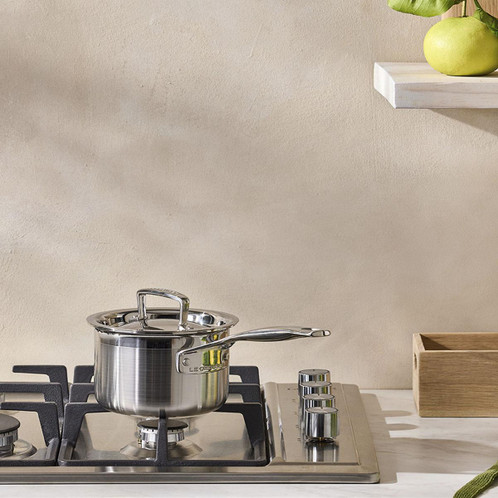 Le Creuset 3 Ply Stainless Steel 14cm Saucepan with Lid