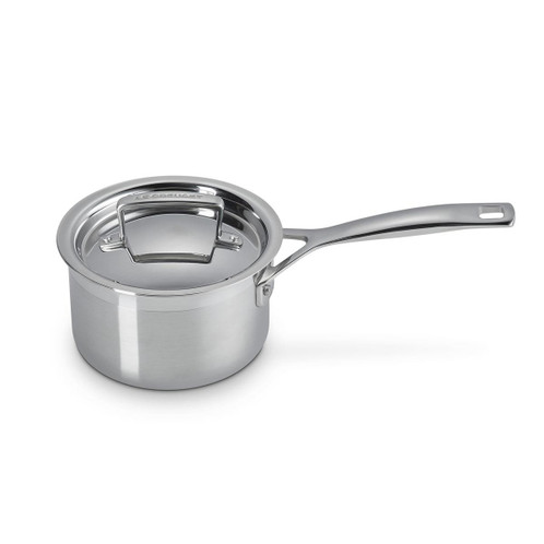 Le Creuset 3 Ply Stainless Steel 14cm Saucepan with Lid