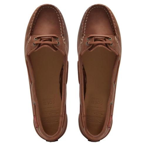 Dark Tan Chatham Womens Payar Deck Shoe Top View