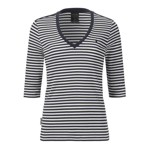 Musto Womens Classic V Neck Stripe Tee