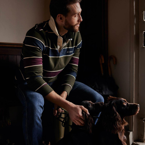 Woodland/Wine Schoffel Mens Porthtowan Rugby Top Lifestyle