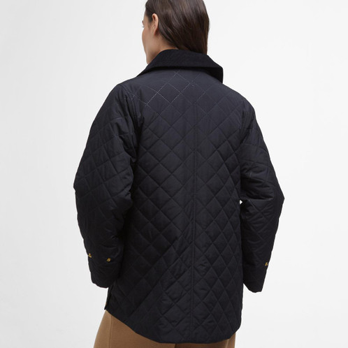 Black/Ancient Barbour Womens Corinne Quilted Jacket Back