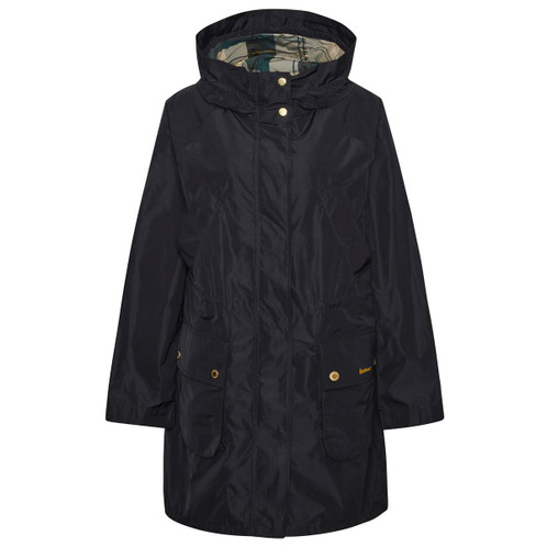 Black/Ancient Tartan Barbour Womens Una Showerproof Jacket