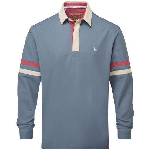 Dark Pigeon Blue Schoffel Mens Truro Deck Shirt