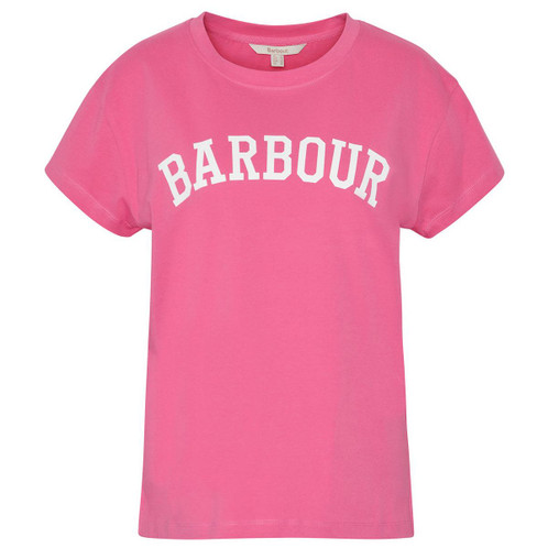 Rose Pink Barbour Womens Northumberland Classic T-Shirt