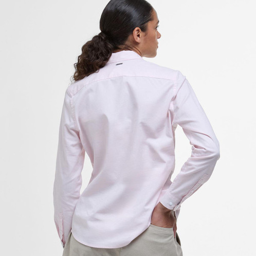 Pink/Hessian Tartan Barbour Womens Derwent Shirt Back