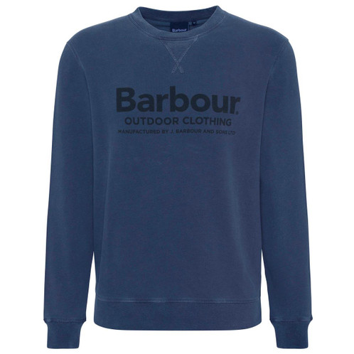 Navy Barbour Mens Larkhill Crew Neck Sweatshirt