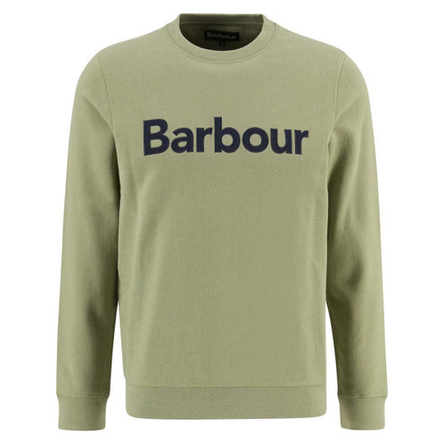 Laurel Green Barbour Mens Pique Applique Crew Sweatshirt