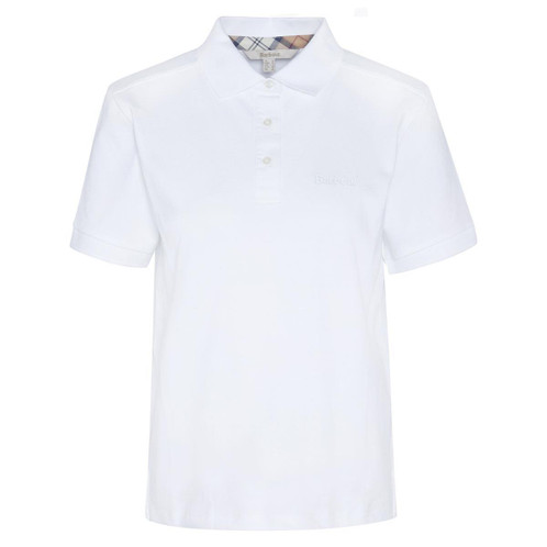 White Barbour Womens Bowford Polo Top