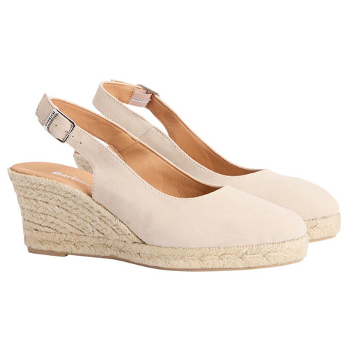 Salt Suede Barbour Womens Hazel Espadrille Wedge