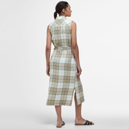 Rosemary Tartan Barbour Womens Agnes Midi Dress Back