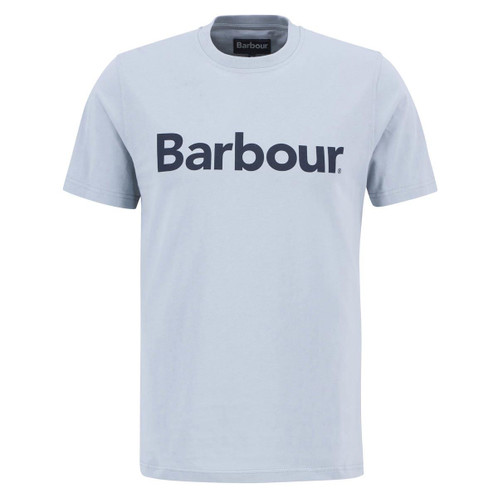 Mineral Blue Barbour Mens Logo Tee
