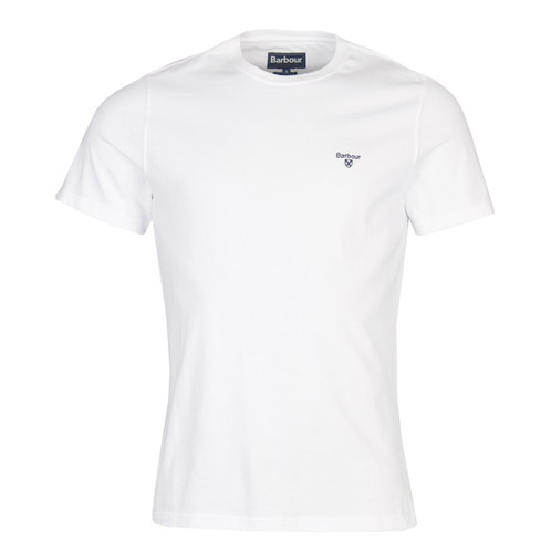 White Barbour Mens Sports Tee