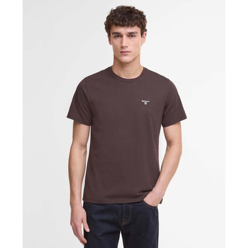 Dark Oak Barbour Mens Sports Tee Front