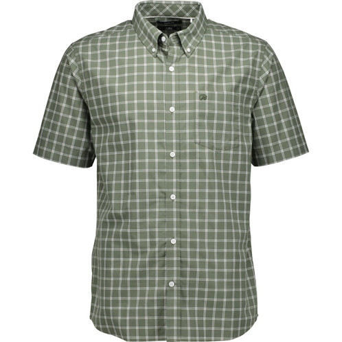 Olive Check Swanndri Mens Lancewood Short Sleeved Shirt