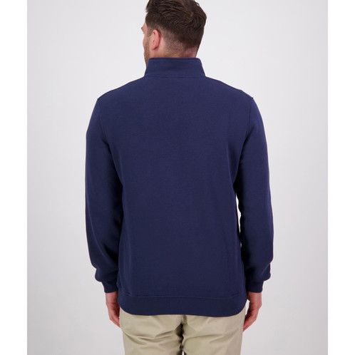 Navy Swanndri Mens Fundementals Quarter Zip Back