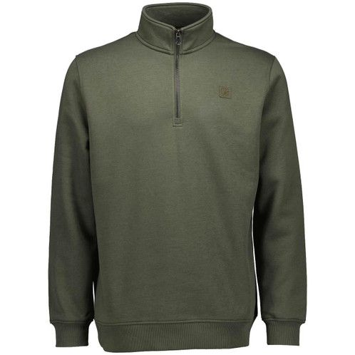 Dark Olive Swanndri Mens Fundementals Quarter Zip