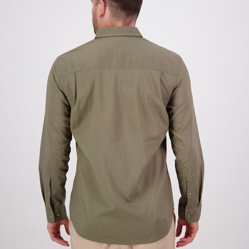 Olive Swanndri Mens Ward Shirt Back