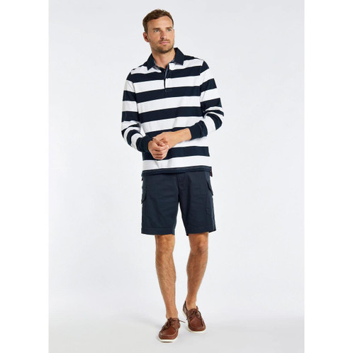 Navy Dubarry Mens Goresbridge Rugby Top On Model