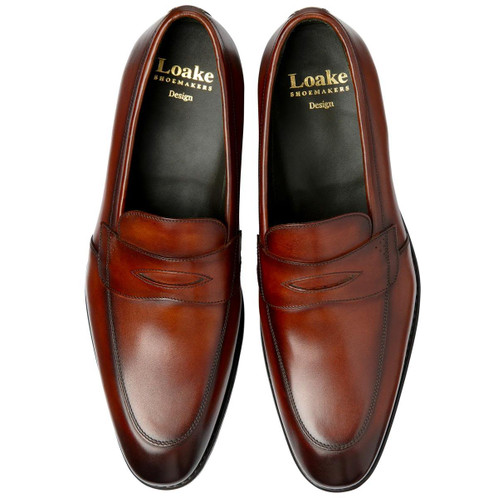 Scotch Calf Loake Mens Lynch Loafers Top
