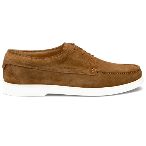 Chestnut Suede Loake Mens Sardina Shoes Side