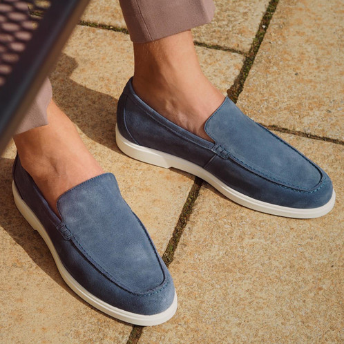 Demin Suede Loake Mens Tuscany Shoes