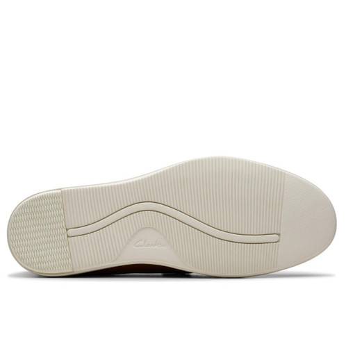 Dark Tan Leather Clarks Mens Bratton Loafer sole