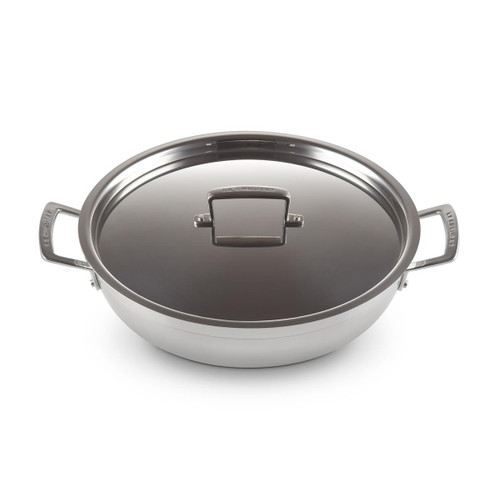 Le Creuset Classic 3-ply Stainless Steel Shallow Casserole with Lid
