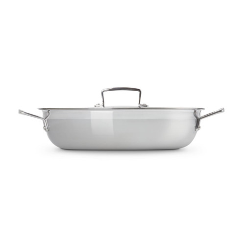 Le Creuset Classic 3-ply Stainless Steel Shallow Casserole with Lid
