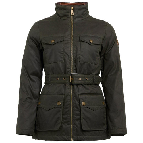 Dark Olive Holland Cooper Womens Belted Wax Jacket