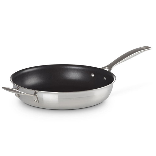  Le Creuset Classic 3-ply Stainless Steel Non-Stick Frying Pan with Helper Handle