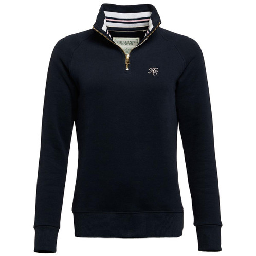 Ink Navy Holland Cooper Womens Burford Quarter Zip Sweater