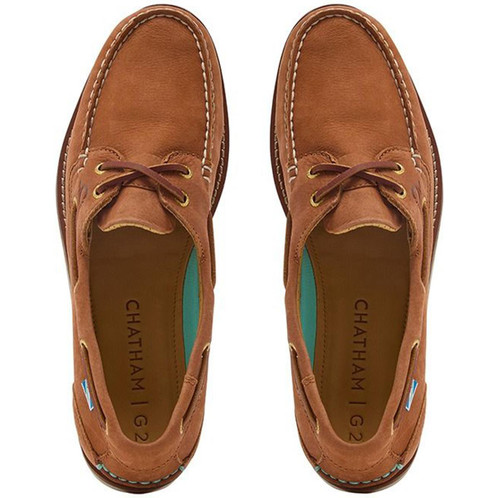 Tan Chatham Mens Lyme G2 Deck Shoes Top